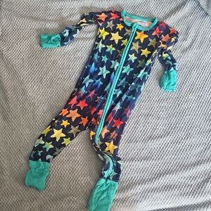 Little Sleepies Colorful Star Footie Pajamas